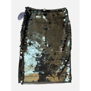 Green Iridescent Sequin Skirt